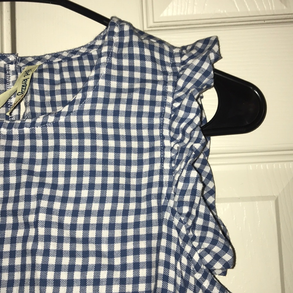 blue gingham top - Picture 2 of 3